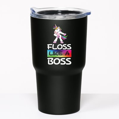 Floss Like a Boss Unicorn Rainbow Tumbler