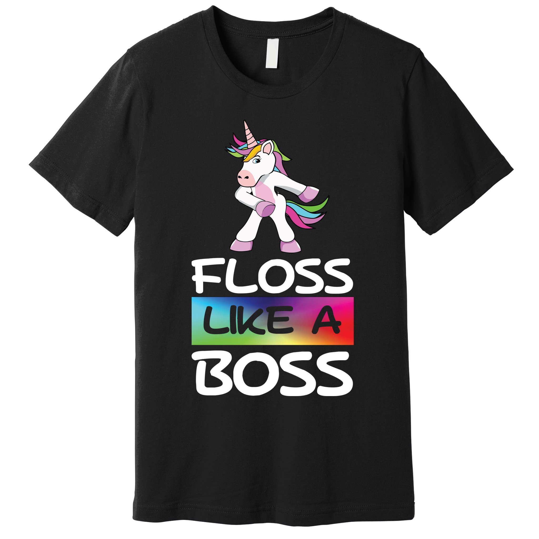 Floss Like a Boss Unicorn Rainbow Premium T-Shirt