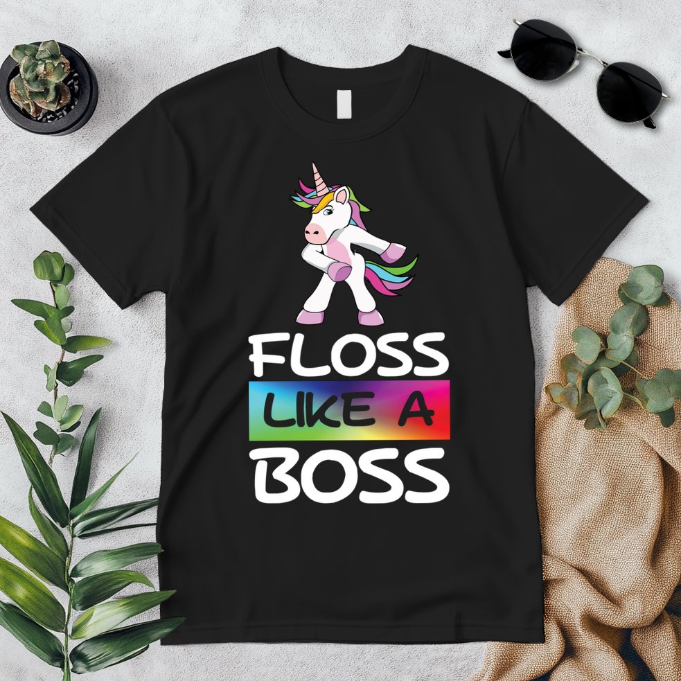 Floss Like a Boss Unicorn Rainbow Premium T-Shirt