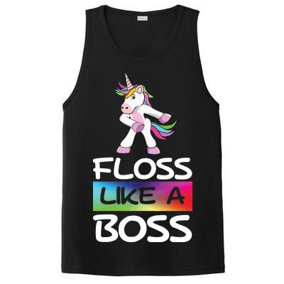 Floss Like a Boss Unicorn Rainbow PosiCharge Competitor Tank