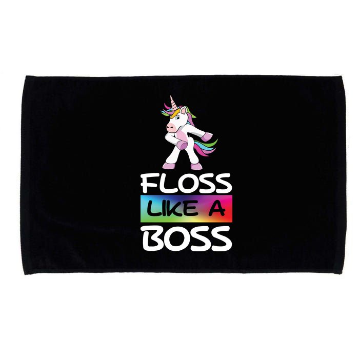 Floss Like a Boss Unicorn Rainbow Microfiber Hand Towel