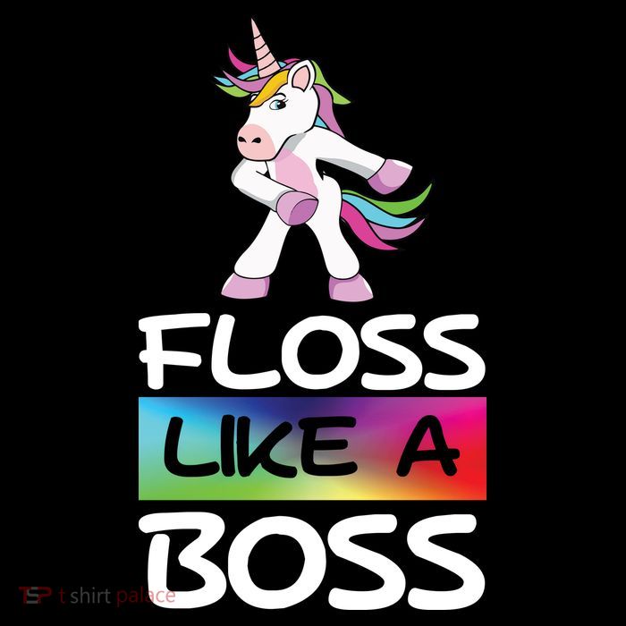 Floss Like a Boss Unicorn Rainbow Womens T-Shirt