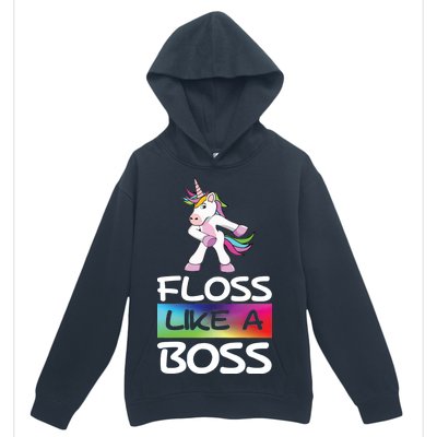 Floss Like a Boss Unicorn Rainbow Urban Pullover Hoodie