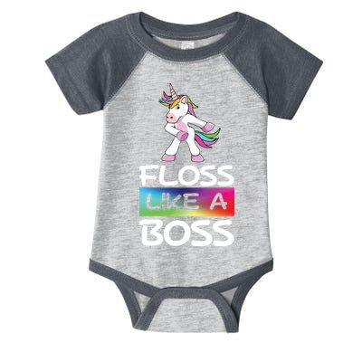 Floss Like a Boss Unicorn Rainbow Infant Baby Jersey Bodysuit