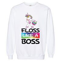 Floss Like a Boss Unicorn Rainbow Garment-Dyed Sweatshirt