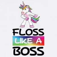 Floss Like a Boss Unicorn Rainbow Garment-Dyed Sweatshirt