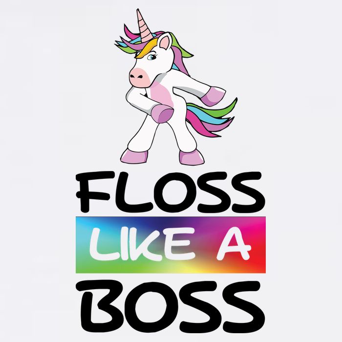 Floss Like a Boss Unicorn Rainbow Garment-Dyed Sweatshirt