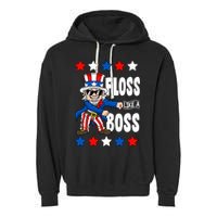 Floss Like A Boss USA 4th of July Garment-Dyed Fleece Hoodie