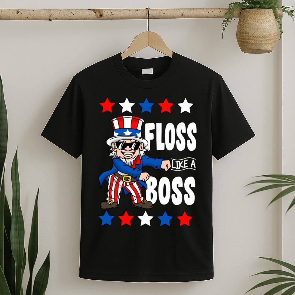 Floss Like A Boss USA 4th of July T-Shirt