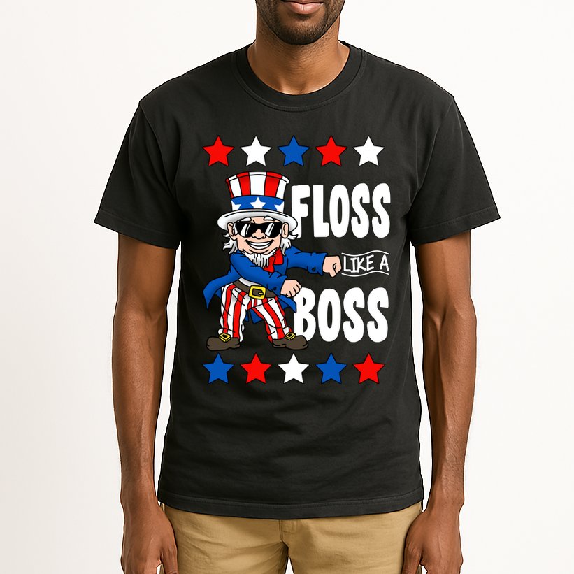 Floss Like A Boss USA 4th of July Tall T-Shirt