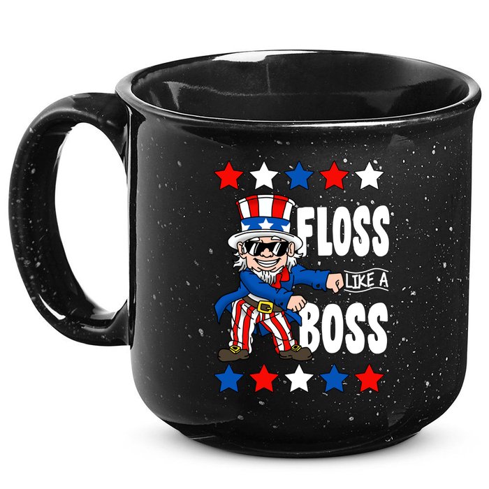 Floss Like A Boss USA 4th of July 15oz Campfire Ceramic Mug