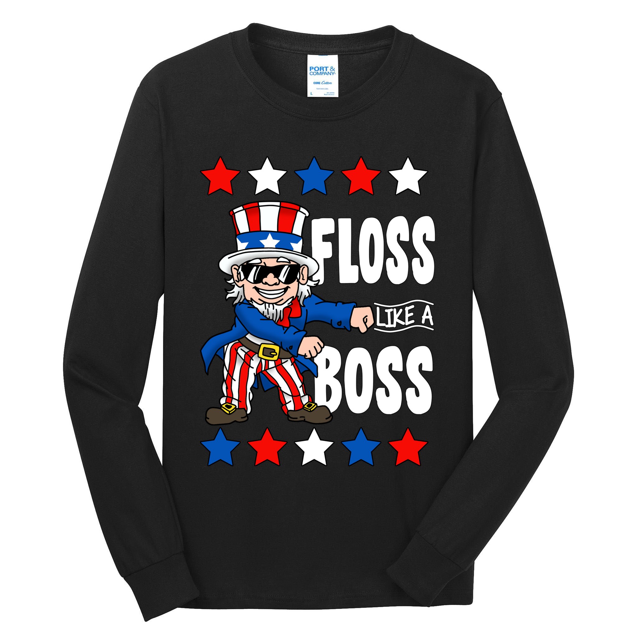 Floss Like A Boss USA 4th of July Tall Long Sleeve T-Shirt