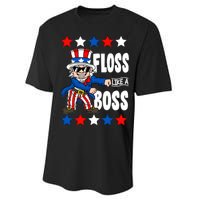 Floss Like A Boss USA 4th of July Performance Sprint T-Shirt