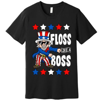 Floss Like A Boss USA 4th of July Premium T-Shirt