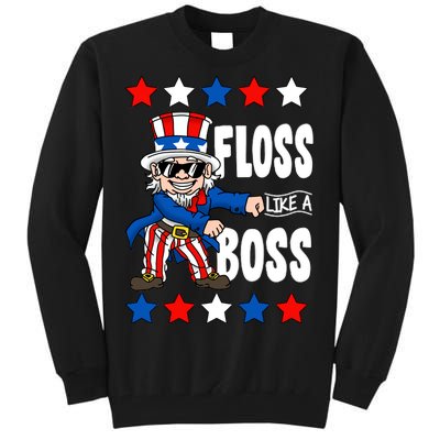 Floss Like A Boss USA 4th of July Tall Sweatshirt