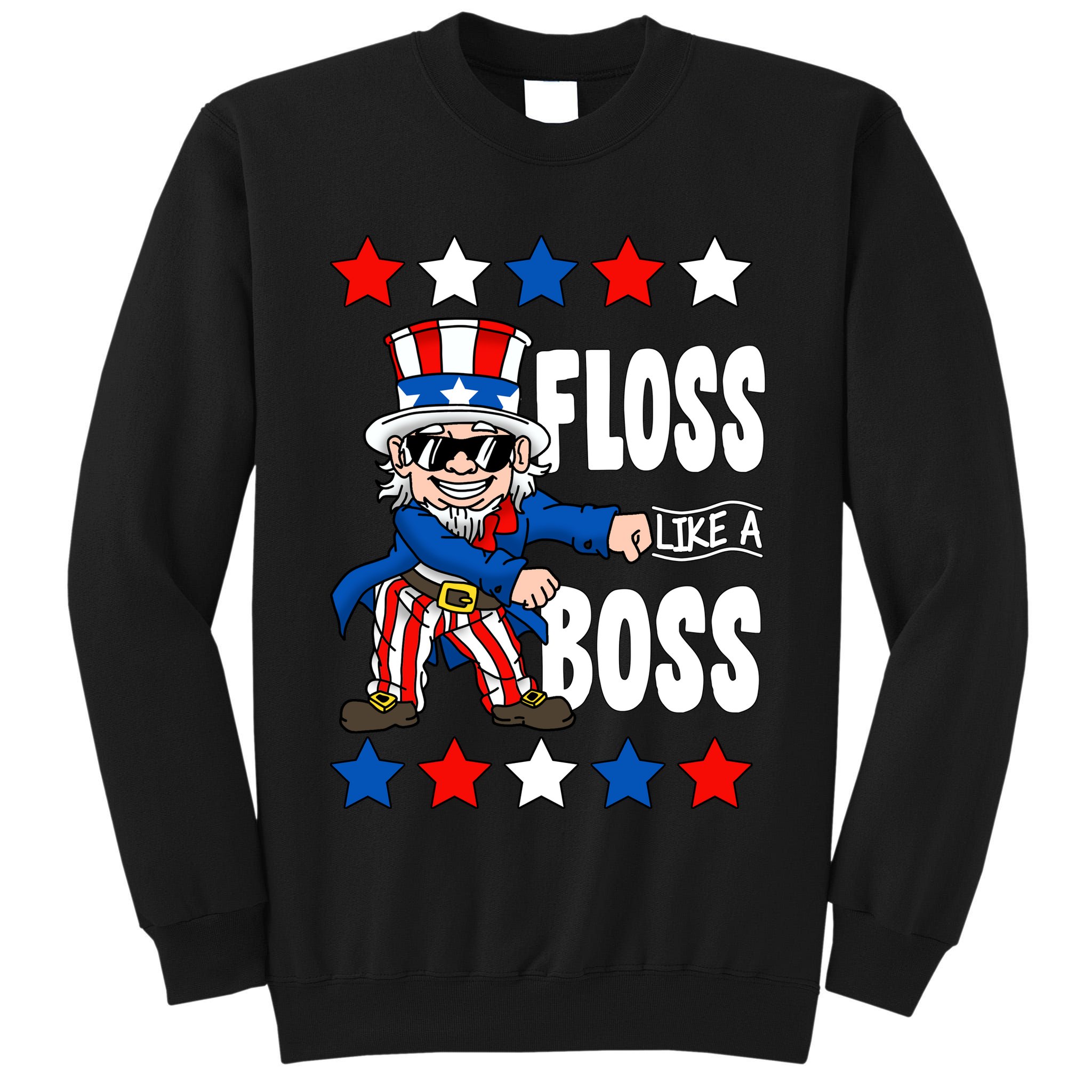 Floss Like A Boss USA 4th of July Tall Sweatshirt