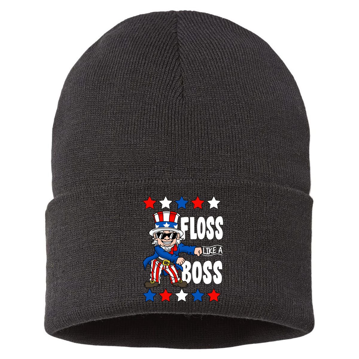 Floss Like A Boss USA 4th of July Sustainable Knit Beanie