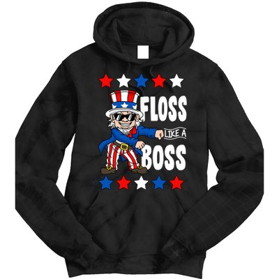 Floss Like A Boss USA 4th of July Tie Dye Hoodie