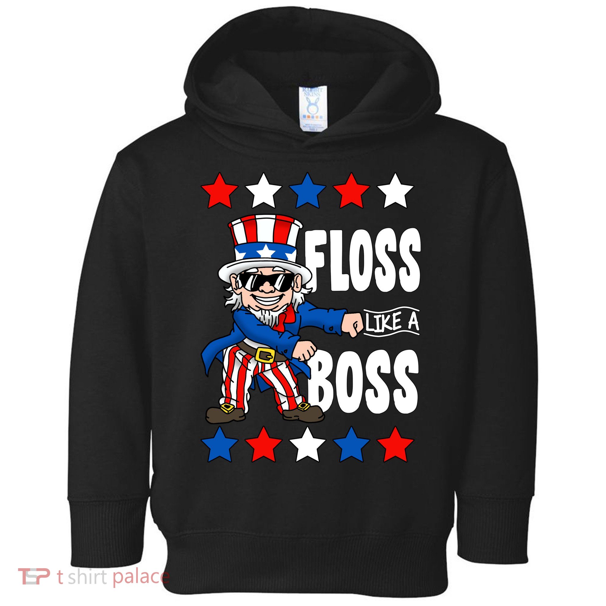Floss Like A Boss USA 4th of July Toddler Hoodie