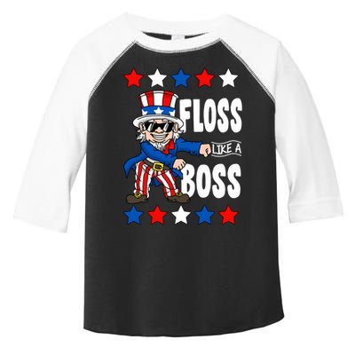 Floss Like A Boss USA 4th of July Toddler Fine Jersey T-Shirt