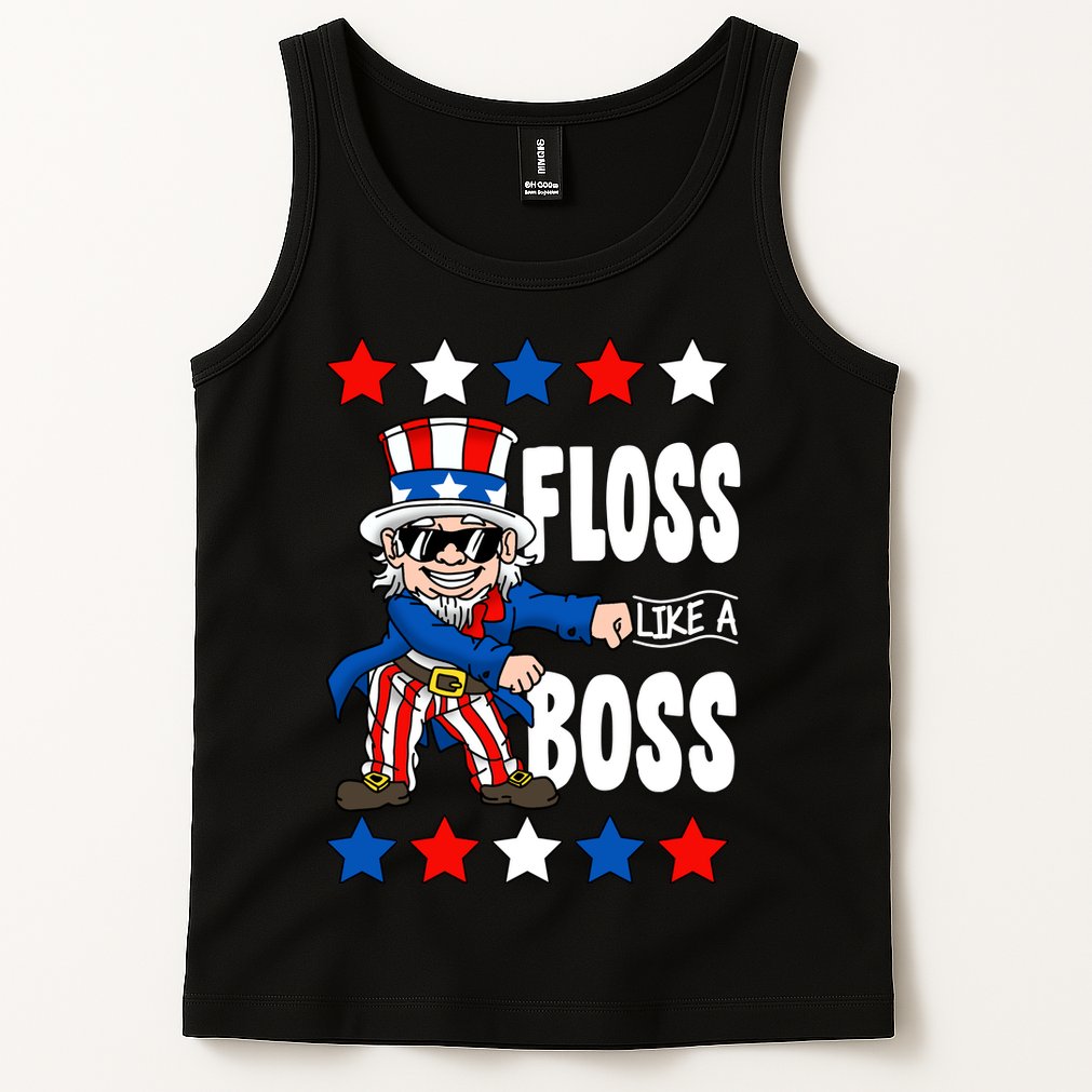 Floss Like A Boss USA 4th of July Tank Top