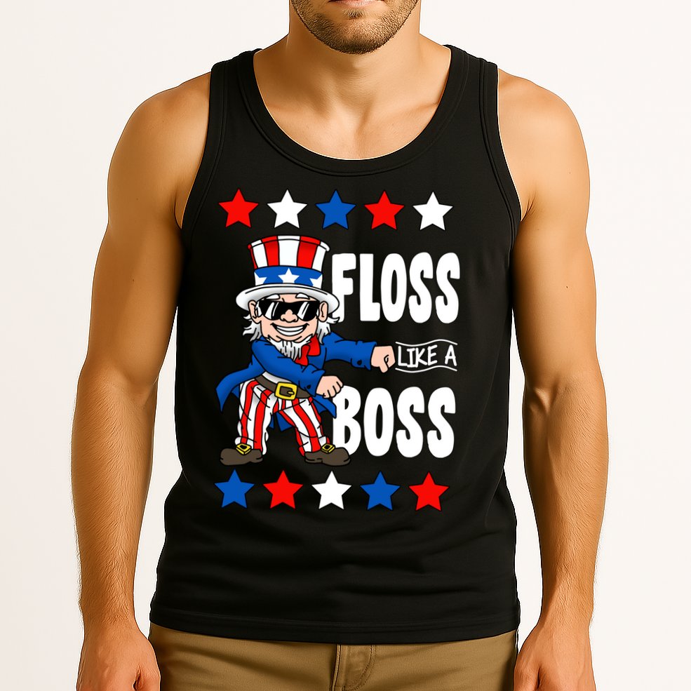 Floss Like A Boss USA 4th of July Tank Top