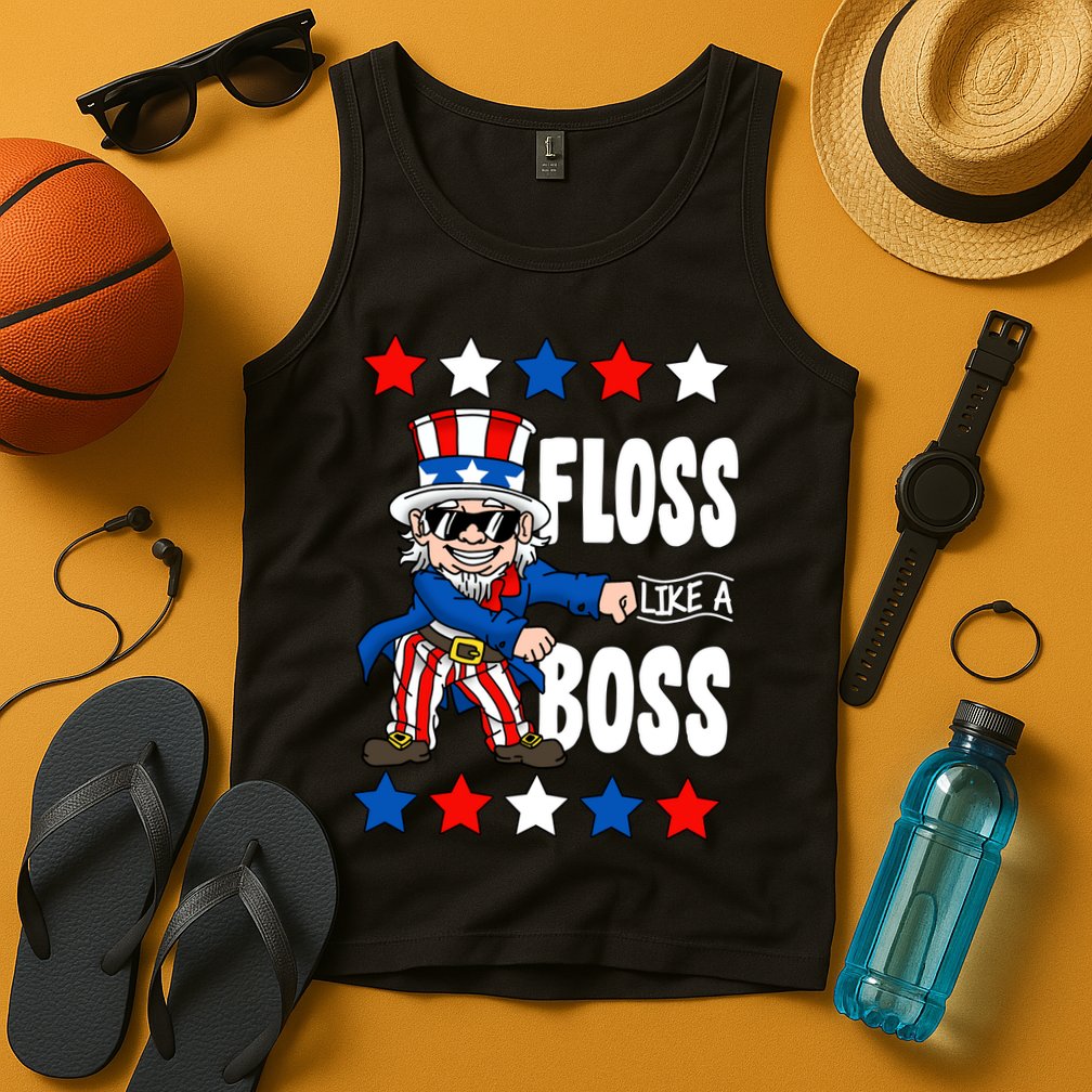 Floss Like A Boss USA 4th of July Tank Top