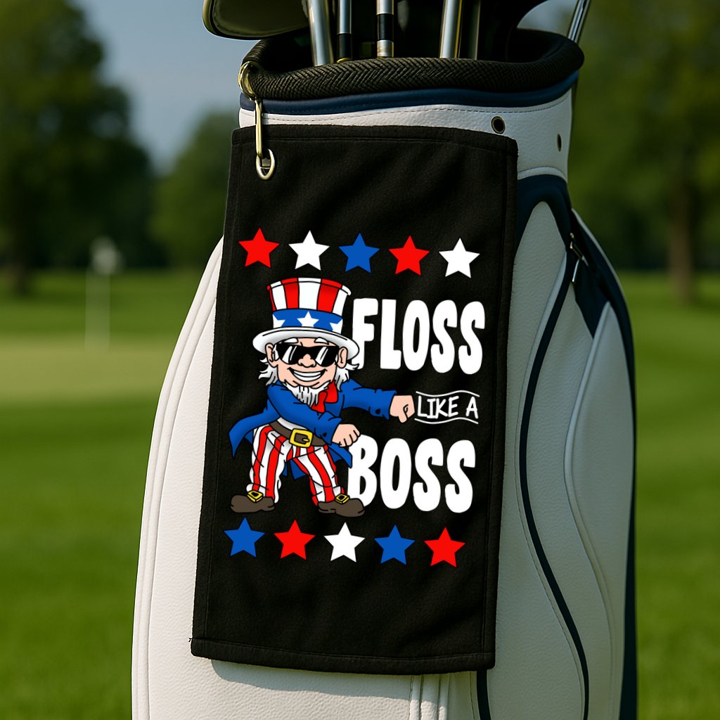 Floss Like A Boss USA 4th of July Golf Towel