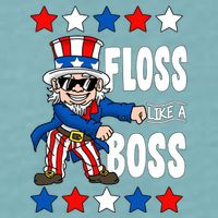 Floss Like A Boss USA 4th of July Sueded Cloud Jersey T-Shirt