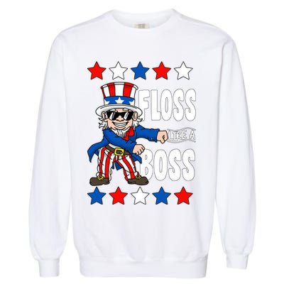 Floss Like A Boss USA 4th of July Garment-Dyed Sweatshirt