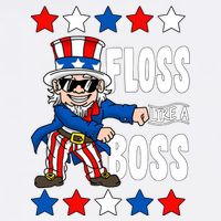 Floss Like A Boss USA 4th of July Garment-Dyed Sweatshirt