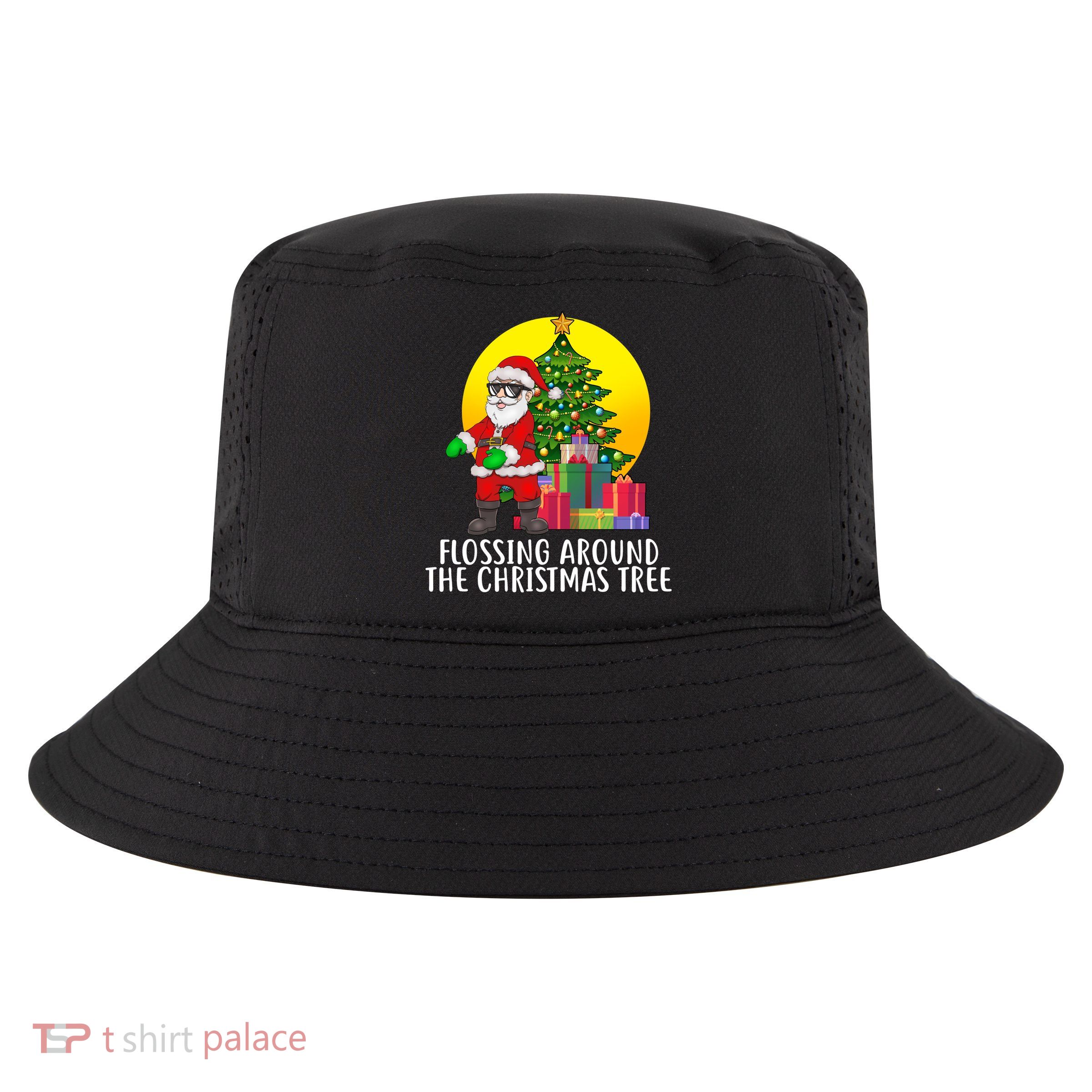 Flossing Around The Christmas Tree Cool Comfort Performance Bucket Hat
