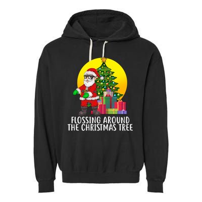 Flossing Around The Christmas Tree Garment-Dyed Fleece Hoodie