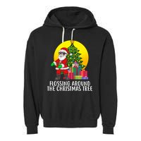 Flossing Around The Christmas Tree Garment-Dyed Fleece Hoodie
