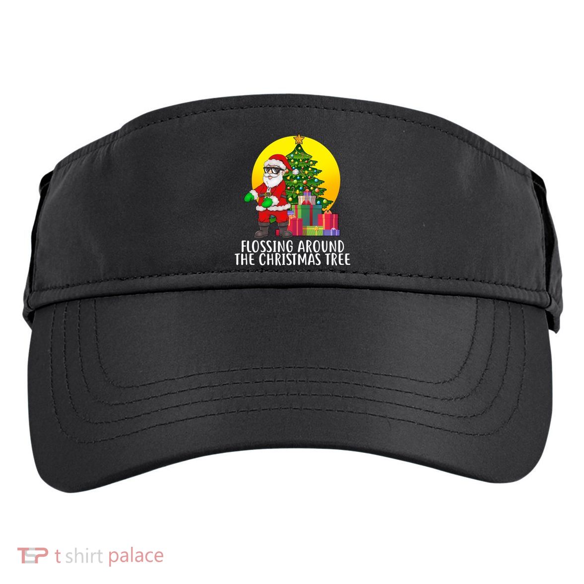 Flossing Around The Christmas Tree Adult Drive Performance Visor