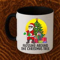 Flossing Around The Christmas Tree Mug