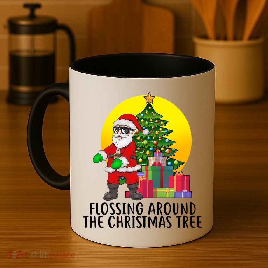 Flossing Around The Christmas Tree Mug