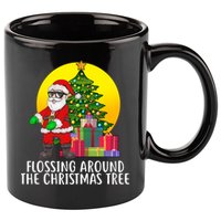 Flossing Around The Christmas Tree 11oz C Handle Ceramic Mug