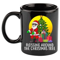 Flossing Around The Christmas Tree 11oz C Handle Ceramic Mug
