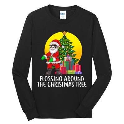 Flossing Around The Christmas Tree Tall Long Sleeve T-Shirt