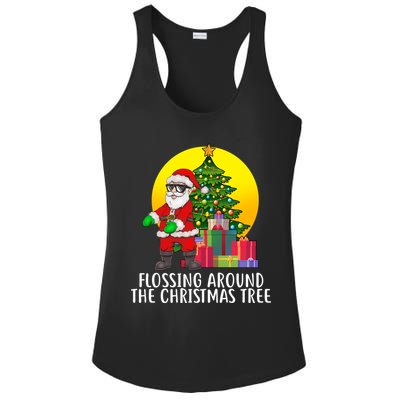 Flossing Around The Christmas Tree Ladies PosiCharge Competitor Racerback Tank