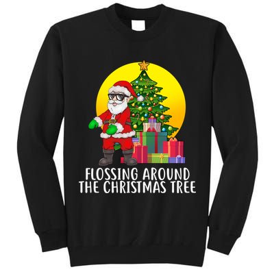 Flossing Around The Christmas Tree Tall Sweatshirt