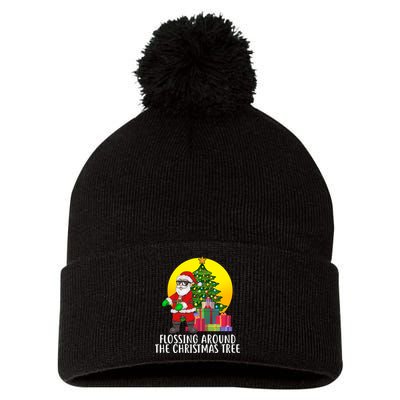Flossing Around The Christmas Tree Pom Pom 12in Knit Beanie