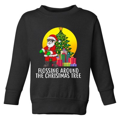 Flossing Around The Christmas Tree Toddler Sweatshirt