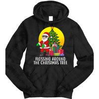 Flossing Around The Christmas Tree Tie Dye Hoodie