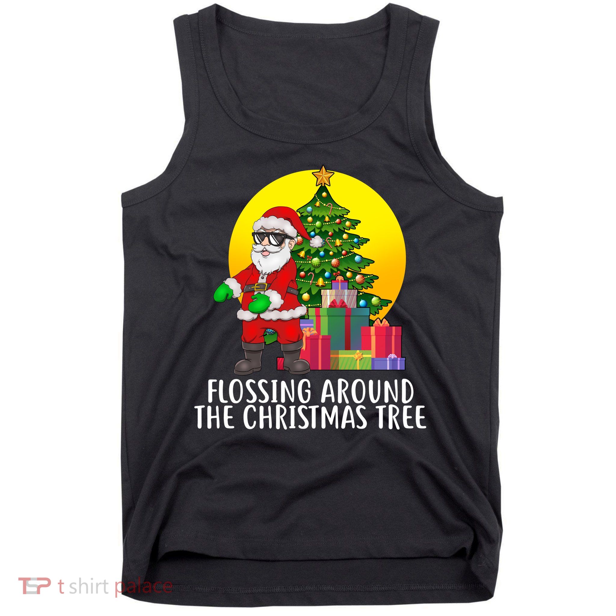 Flossing Around The Christmas Tree Tank Top