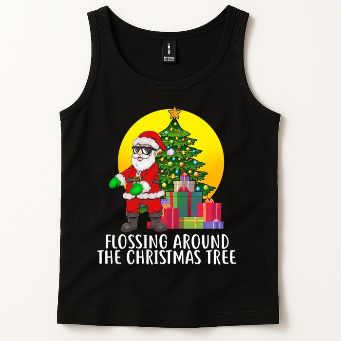 Flossing Around The Christmas Tree Tank Top