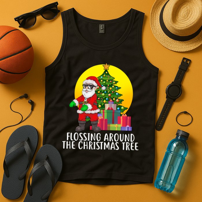 Flossing Around The Christmas Tree Tank Top