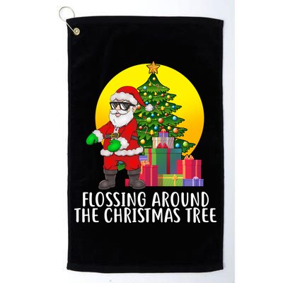Flossing Around The Christmas Tree Golf Towel
