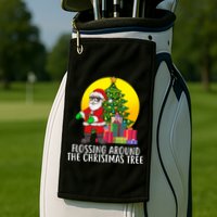 Flossing Around The Christmas Tree Golf Towel